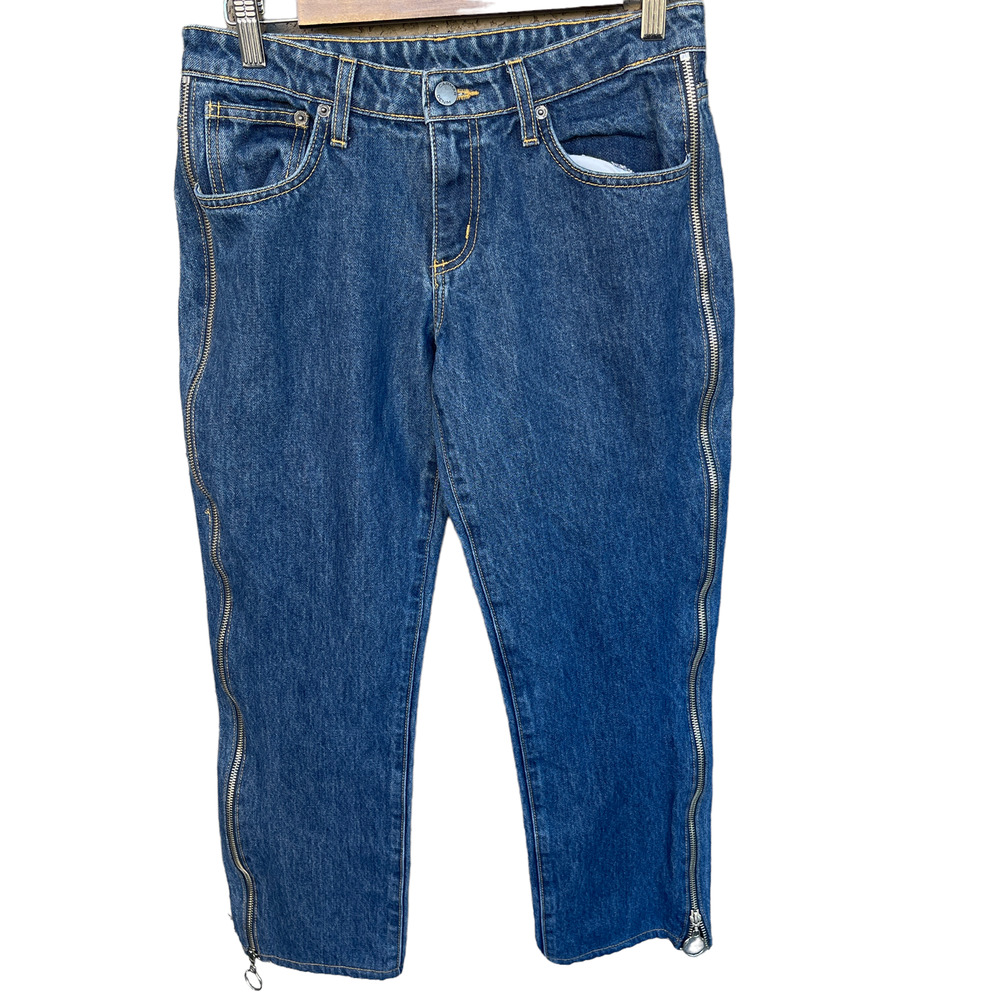Carmar Denim Exposed Zipper Straight Leg Jeans Women's Size‎ 28